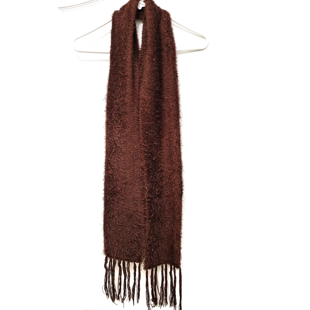 ``H25906: Brown Shag Scarf